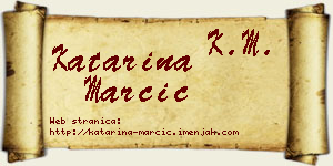 Katarina Marčić vizit kartica